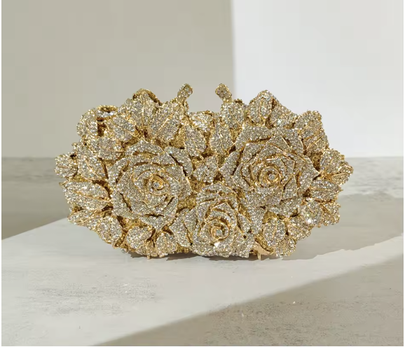 Crystal Evening Clutch Bags Women New Diamond Flower Purses And Handbags Wedding Party