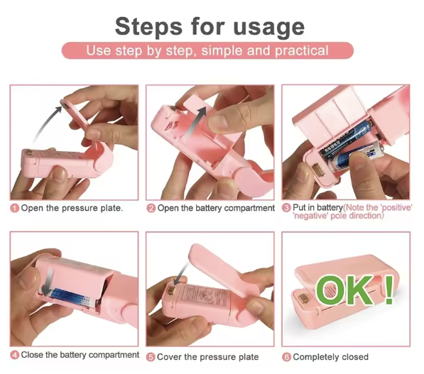 Mini Hea Bag Seal Machine Package Sealer Bags Thermal Plastic Food Bag