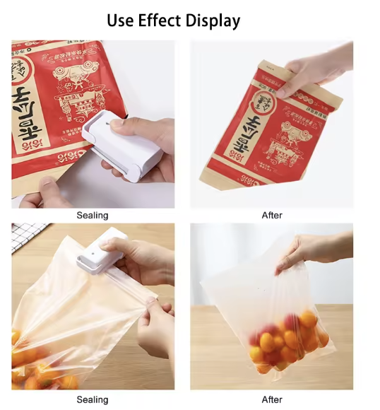 Mini Hea Bag Seal Machine Package Sealer Bags Thermal Plastic Food Bag