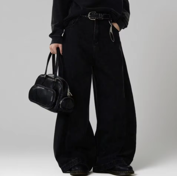 High Streets Men's Jeans American Baggy Wide Leg