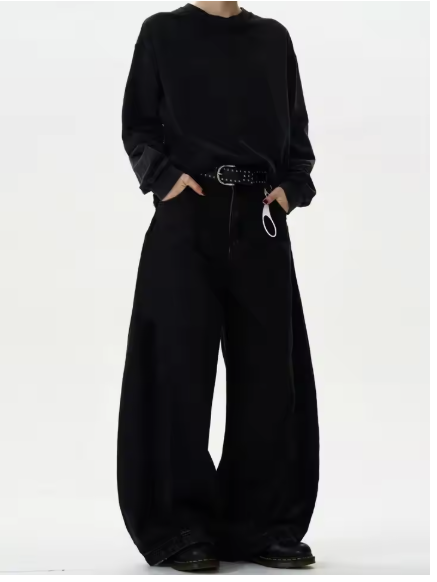 High Streets Men's Jeans American Baggy Wide Leg