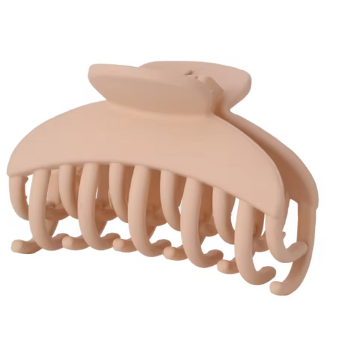 Hair clip with double teeth grip for women, simple matte ABS hair clip