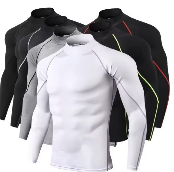 Men Sport T-shirt Quick Dry Bodybuilding Running Shirt Long Sleeve Top Gym T Shirt Men Fitness Tight Rashgard